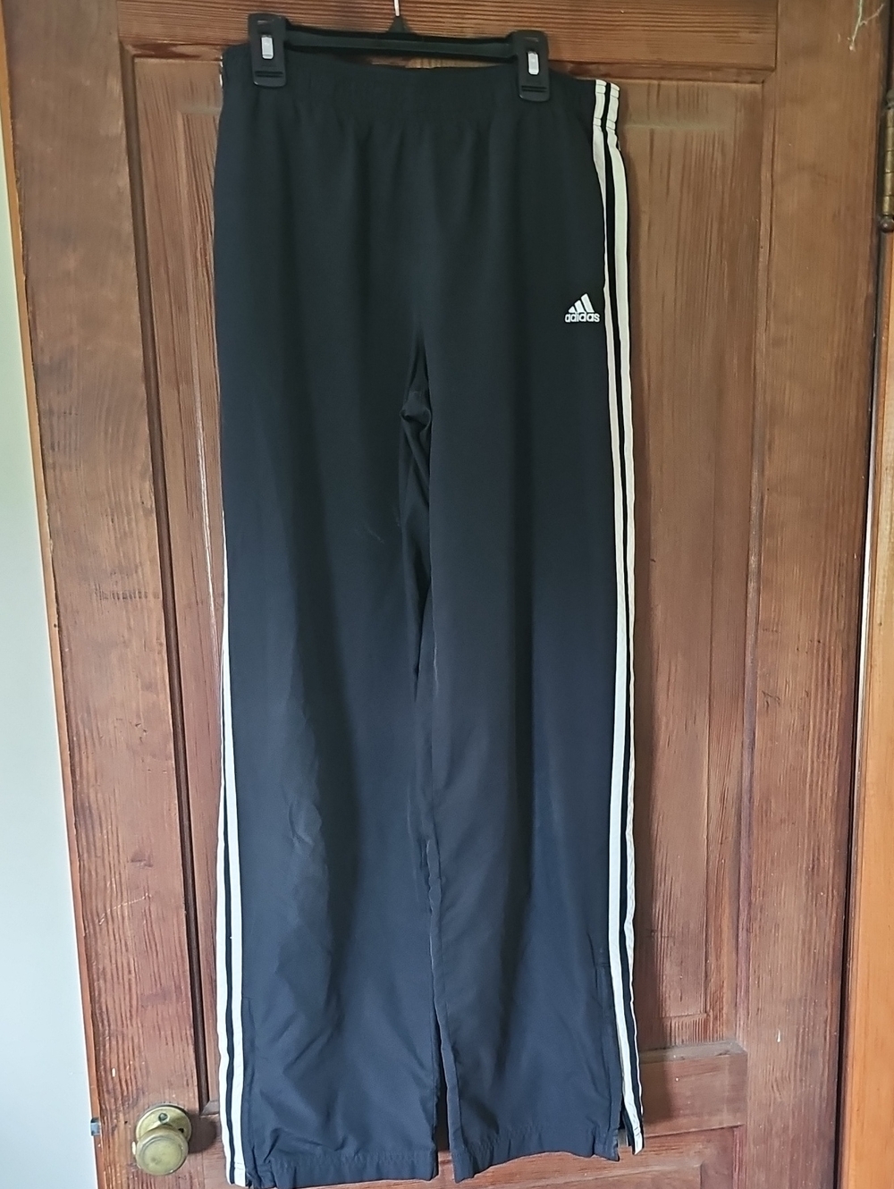 adidas Black Sweatpants with White Side Stripes